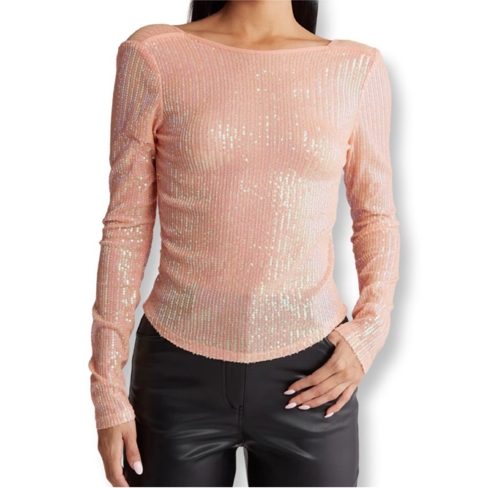 Free People Unapologetic Sequin Long Sleeve - XS